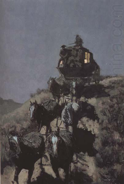 Frederic Remington The Old Stage-Coach of the Plains (mk43) oil painting picture